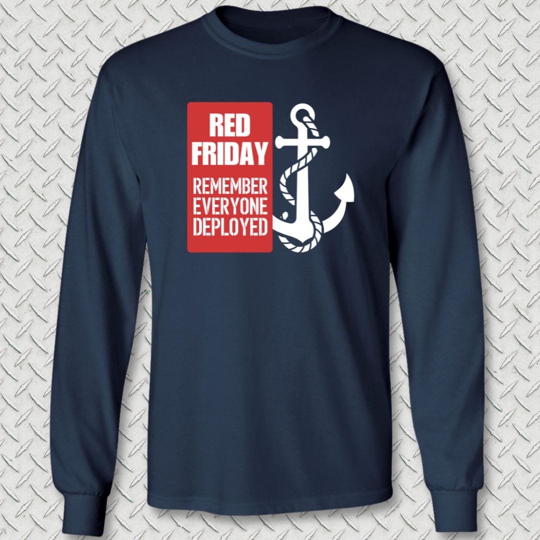 NavyHumor Long-sleeve Navy / S R.E.D. Friday Banner Anchor Long Sleeve Tee
