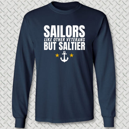 NavyHumor Long-sleeve Navy / S Sailors Are Saltier Long Sleeve Tee