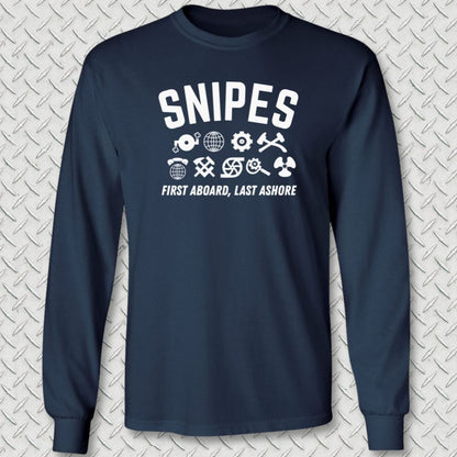 NavyHumor Long-sleeve Navy / S Snipes - First Aboard Long Sleeve Tee