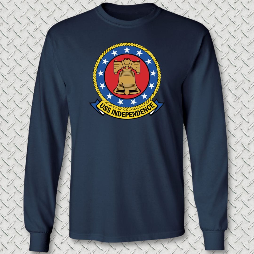 NavyHumor Long-sleeve Navy / S USS Independence Crest Long Sleeve Tee