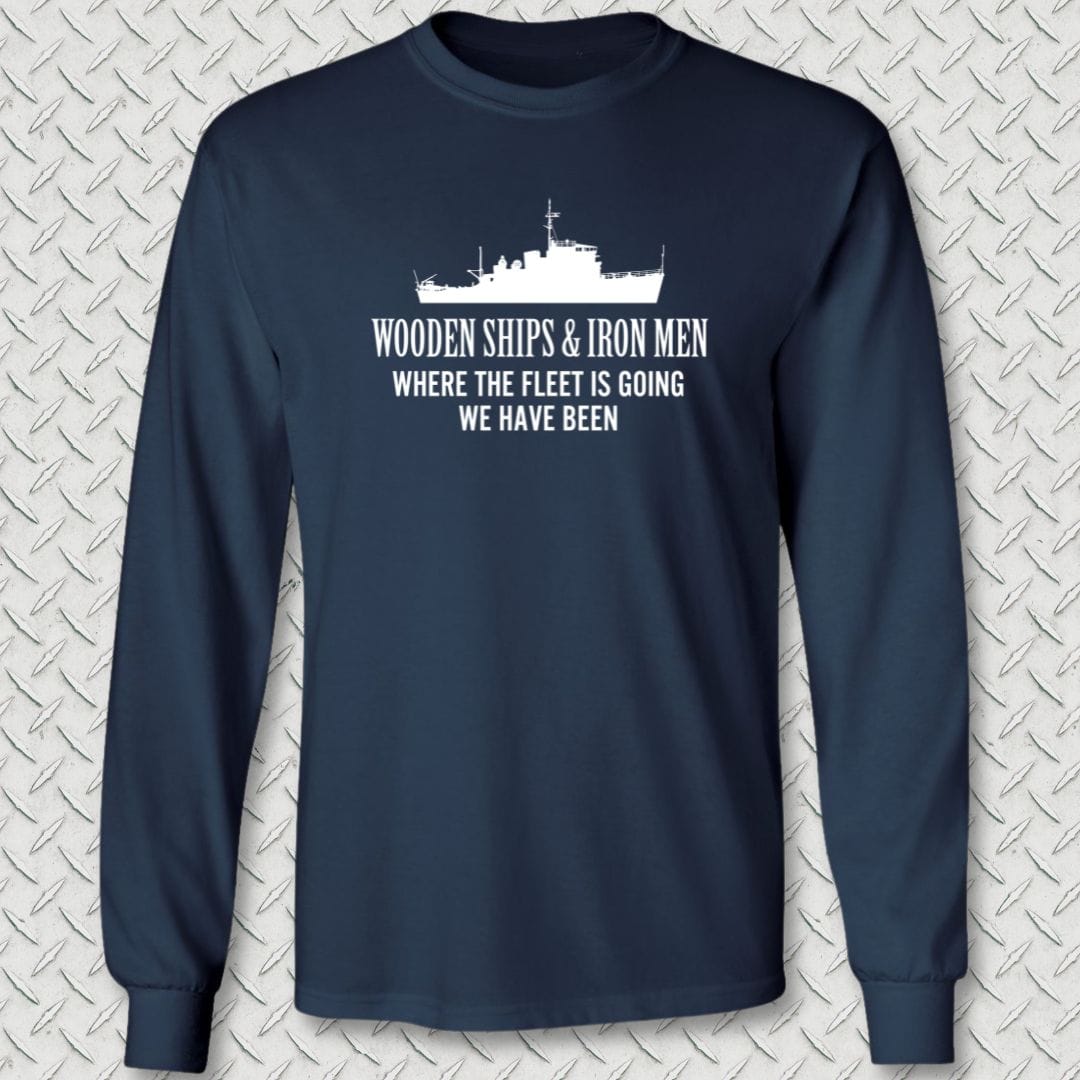 NavyHumor Long-sleeve Navy / S Wooden Ships and Iron Men Long Sleeve Tee