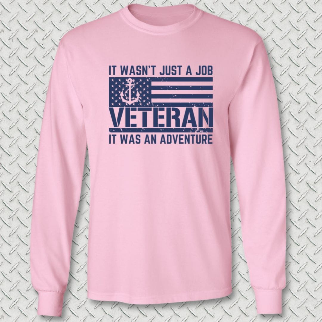 NavyHumor Long-sleeve Pink / S Adventure Veteran Long Sleeve Tee