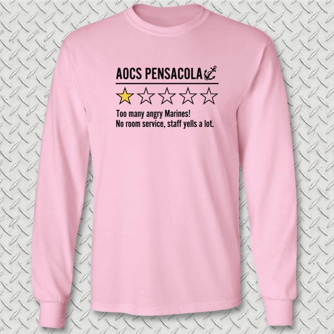 NavyHumor Long-sleeve Pink / S AOCS Pensacola Review Long Sleeve Tee
