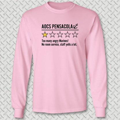 NavyHumor Long-sleeve Pink / S AOCS Pensacola Review Long Sleeve Tee
