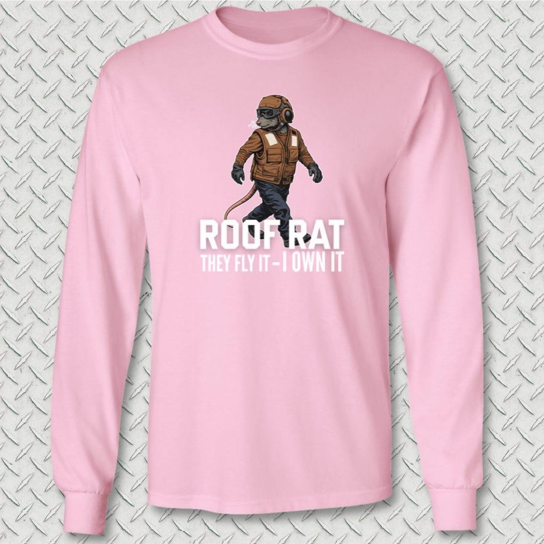 NavyHumor Long-sleeve Pink / S Brown Roof Rat Long Sleeve Tee