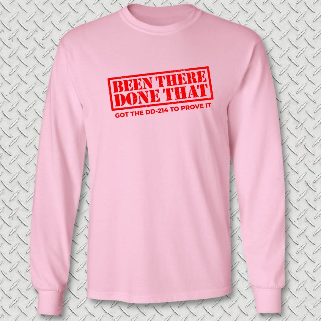 NavyHumor Long-sleeve Pink / S BTDT - Got The DD-214 Long Sleeve Tee