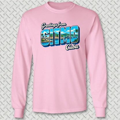 NavyHumor Long-sleeve Pink / S Greetings From GITMO Long Sleeve Tee