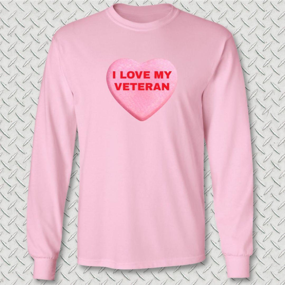 NavyHumor Long-sleeve Pink / S Love My Veteran Long Sleeve Tee