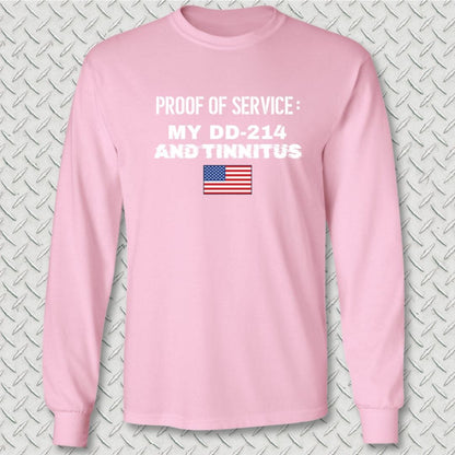 NavyHumor Long-sleeve Pink / S Proof of Service (Flag) Long Sleeve Tee