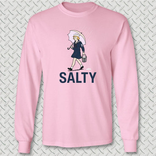 NavyHumor Long-sleeve Pink / S Salty Girl Long Sleeve Tee