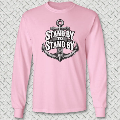 NavyHumor Long-sleeve Pink / S Stand By To Stand By Long Sleeve Tee