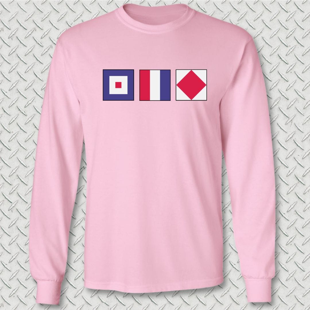 NavyHumor Long-sleeve Pink / S WTF Signal Flag Long Sleeve Tee