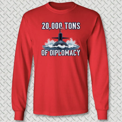 NavyHumor Long-sleeve Red / S Ballistic Diplomacy Long Sleeve Tee