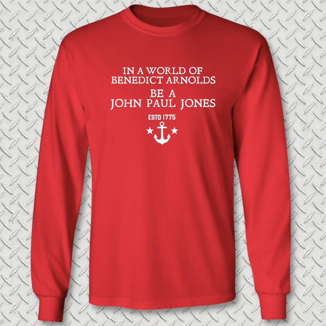 NavyHumor Long-sleeve Red / S Be A John Paul Jones Long Sleeve Tee