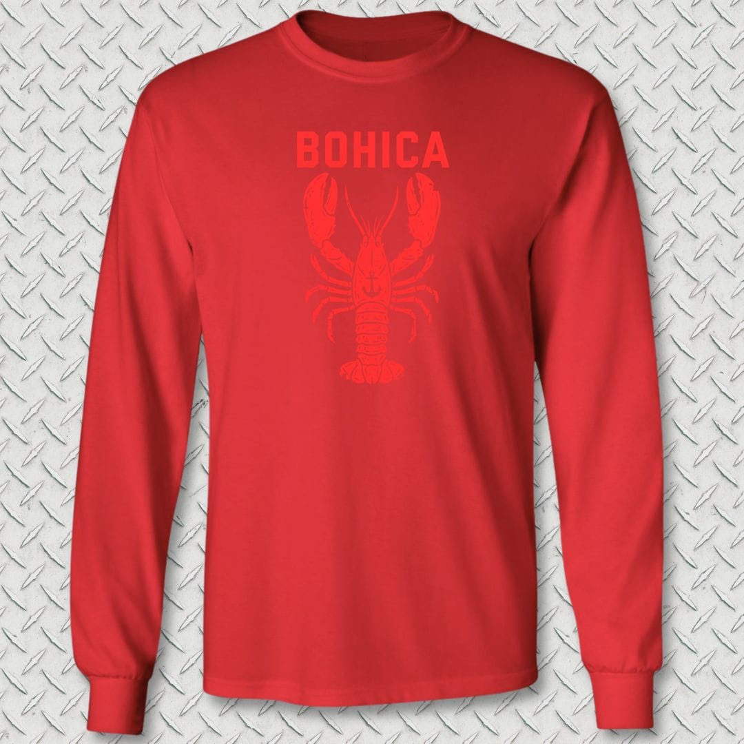 NavyHumor Long-sleeve Red / S BOHICA Lobster Long Sleeve Tee