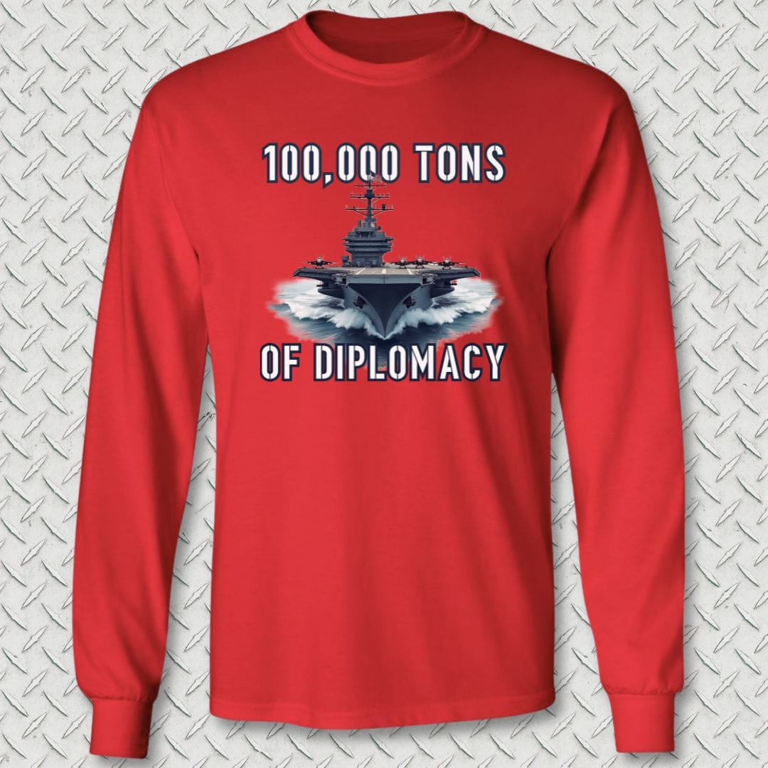 NavyHumor Long-sleeve Red / S Carrier Diplomacy Long Sleeve Tee