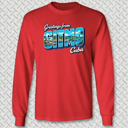 NavyHumor Long-sleeve Red / S Greetings From GITMO Long Sleeve Tee