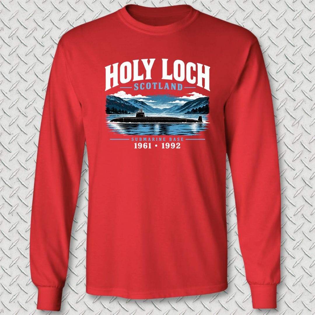 NavyHumor Long-sleeve Red / S Holy Loch, Scotland Long Sleeve Tee