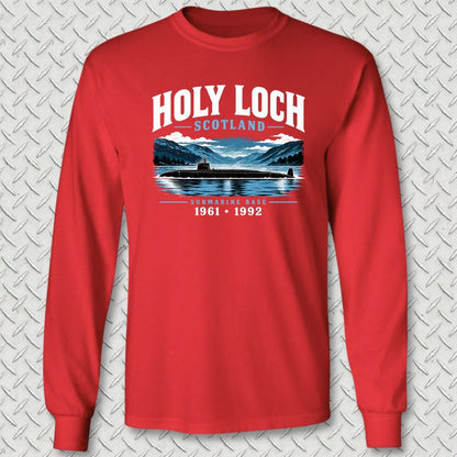 NavyHumor Long-sleeve Red / S Holy Loch, Scotland Long Sleeve Tee