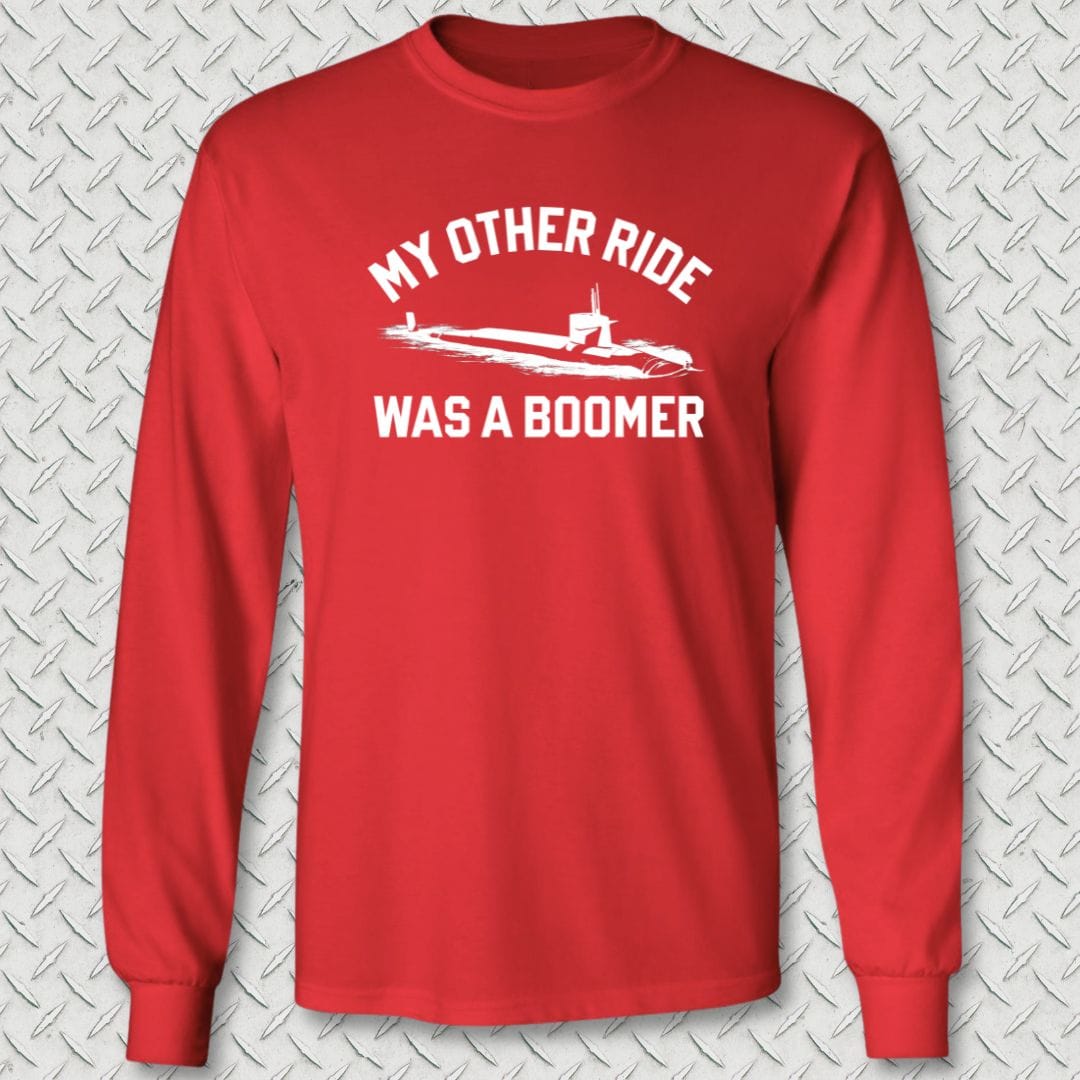 NavyHumor Long-sleeve Red / S My Other Ride Was A Boomer Long Sleeve Tee