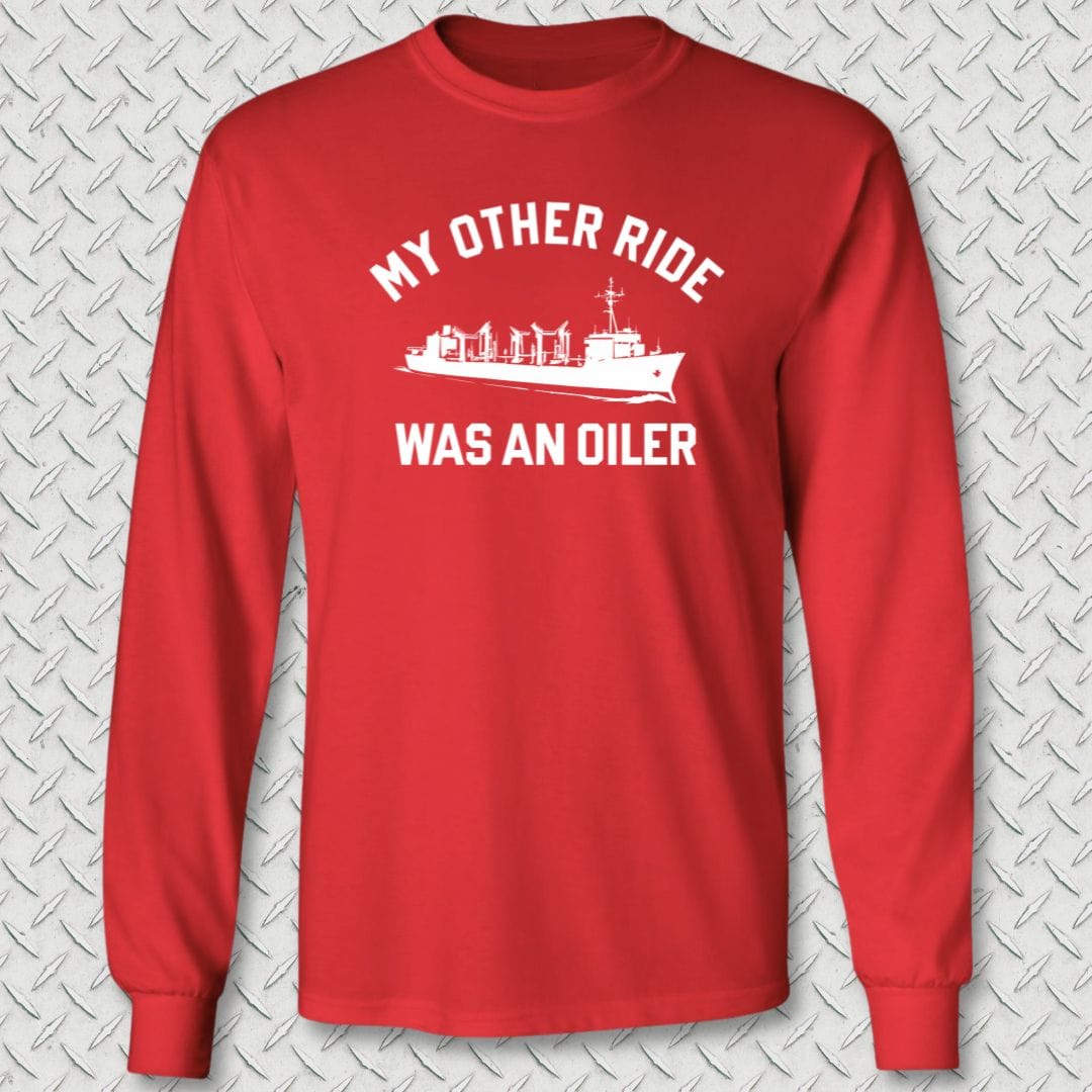 NavyHumor Long-sleeve Red / S My Other Ride Was An Oiler Long Sleeve Tee