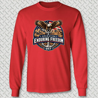 NavyHumor Long-sleeve Red / S Operation Enduring Freedom Long Sleeve Tee