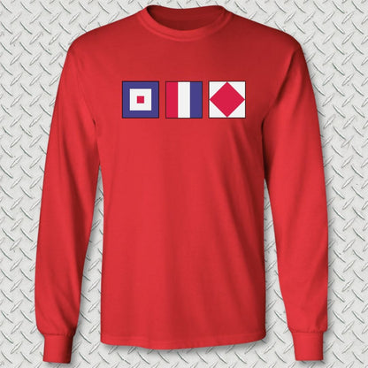 NavyHumor Long-sleeve Red / S WTF Signal Flag Long Sleeve Tee