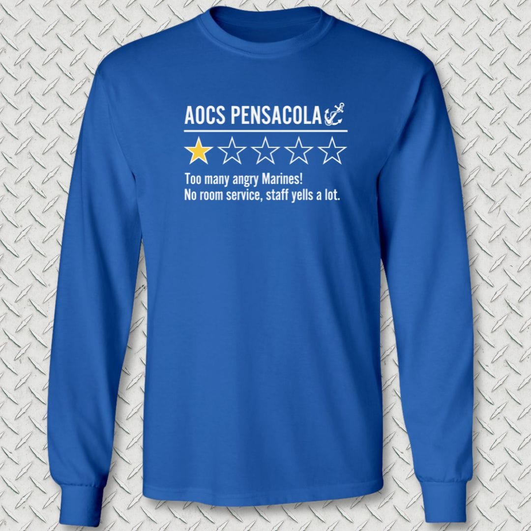 NavyHumor Long-sleeve Royal Blue / S AOCS Pensacola Review Long Sleeve Tee