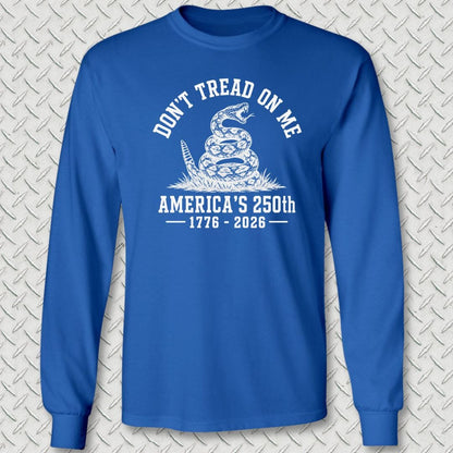 NavyHumor Long-sleeve Royal Blue / S Don't Tread On Me - America's 250th Long Sleeve Tee