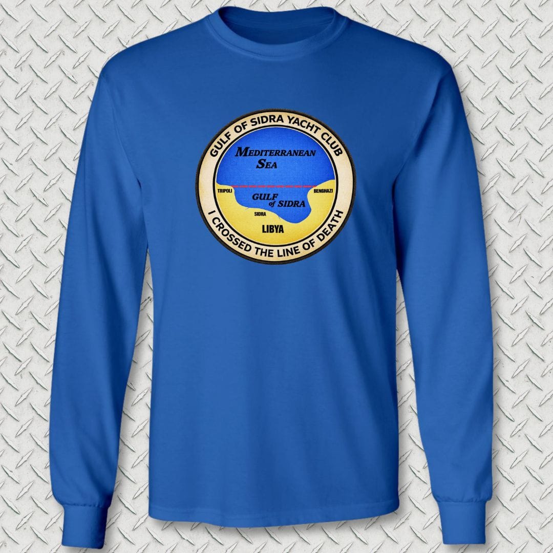 NavyHumor Long-sleeve Royal Blue / S Gulf of Sidra Yacht Club - Line of Death Long Sleeve Tee