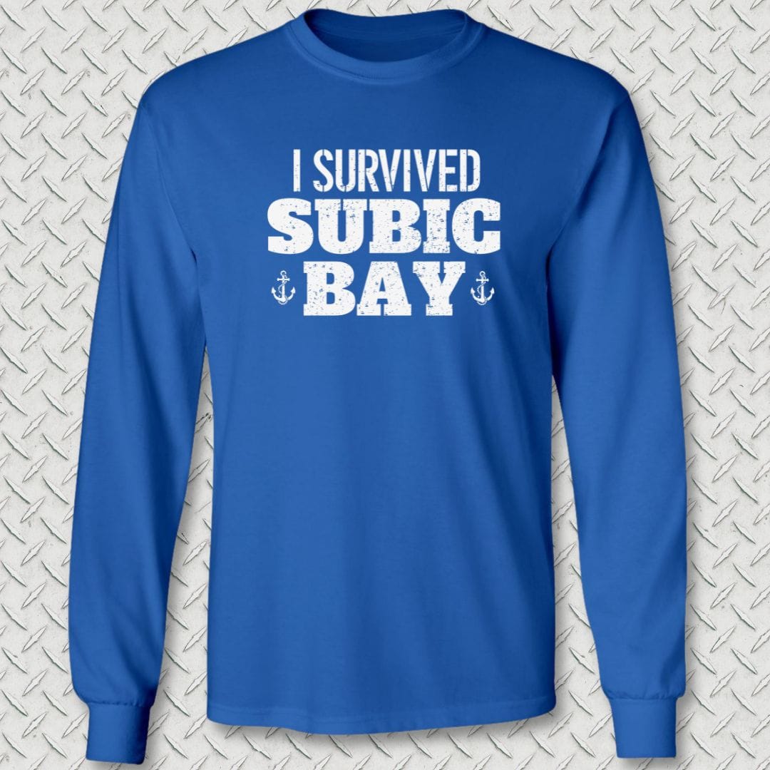 NavyHumor Long-sleeve Royal Blue / S I Survived Subic Bay Long Sleeve Tee