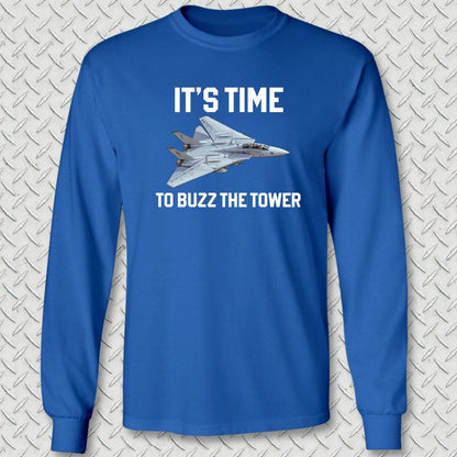 NavyHumor Long-sleeve Royal Blue / S It's Time To Buzz The Tower Long Sleeve Tee
