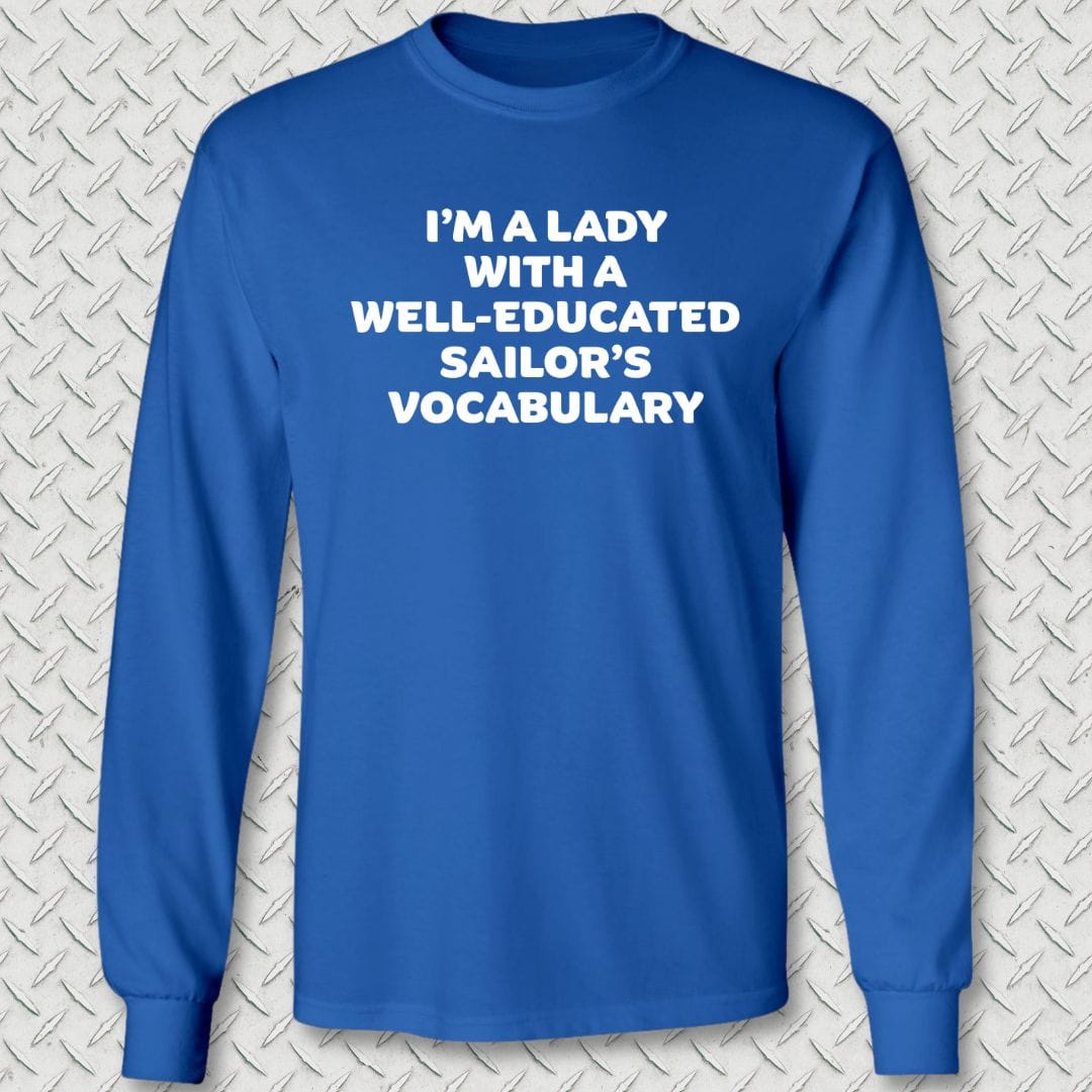 NavyHumor Long-sleeve Royal Blue / S Lady Sailor Vocabulary Long Sleeve Tee