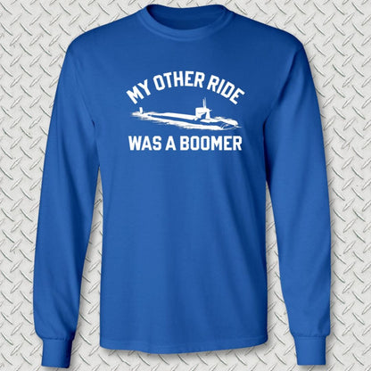 NavyHumor Long-sleeve Royal Blue / S My Other Ride Was A Boomer Long Sleeve Tee