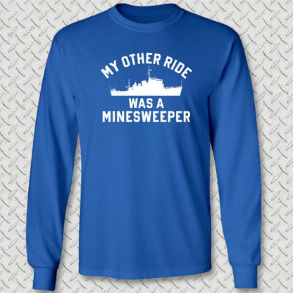 NavyHumor Long-sleeve Royal Blue / S My Other Ride Was A Minesweeper Long Sleeve Tee
