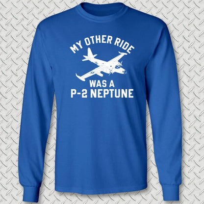 NavyHumor Long-sleeve Royal Blue / S My Other Ride Was A P-2 Neptune Long Sleeve Tee