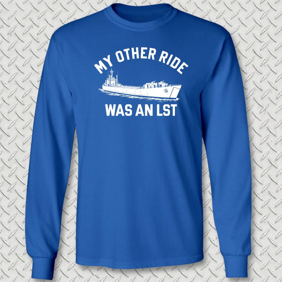 NavyHumor Long-sleeve Royal Blue / S My Other Ride Was An LST Long Sleeve Tee
