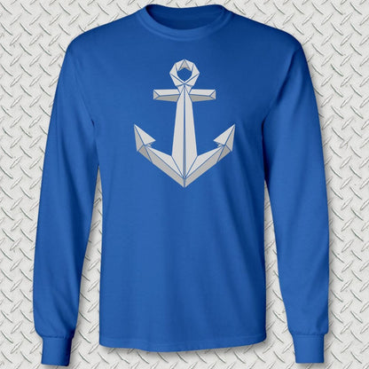 NavyHumor Long-sleeve Royal Blue / S Origami Anchor Long Sleeve Tee