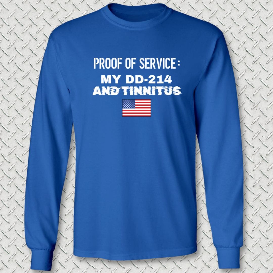 NavyHumor Long-sleeve Royal Blue / S Proof of Service (Flag) Long Sleeve Tee