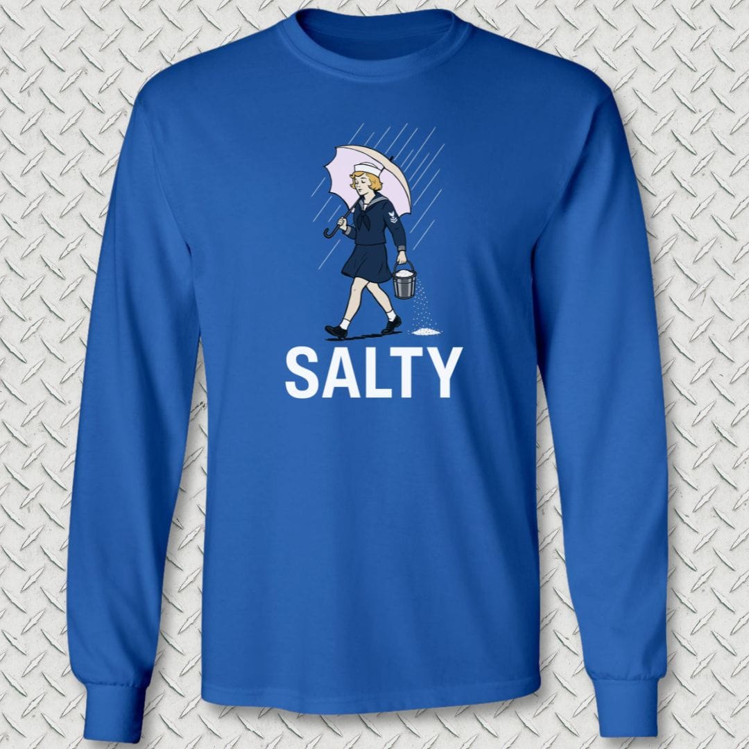 NavyHumor Long-sleeve Royal Blue / S Salty Girl Long Sleeve Tee