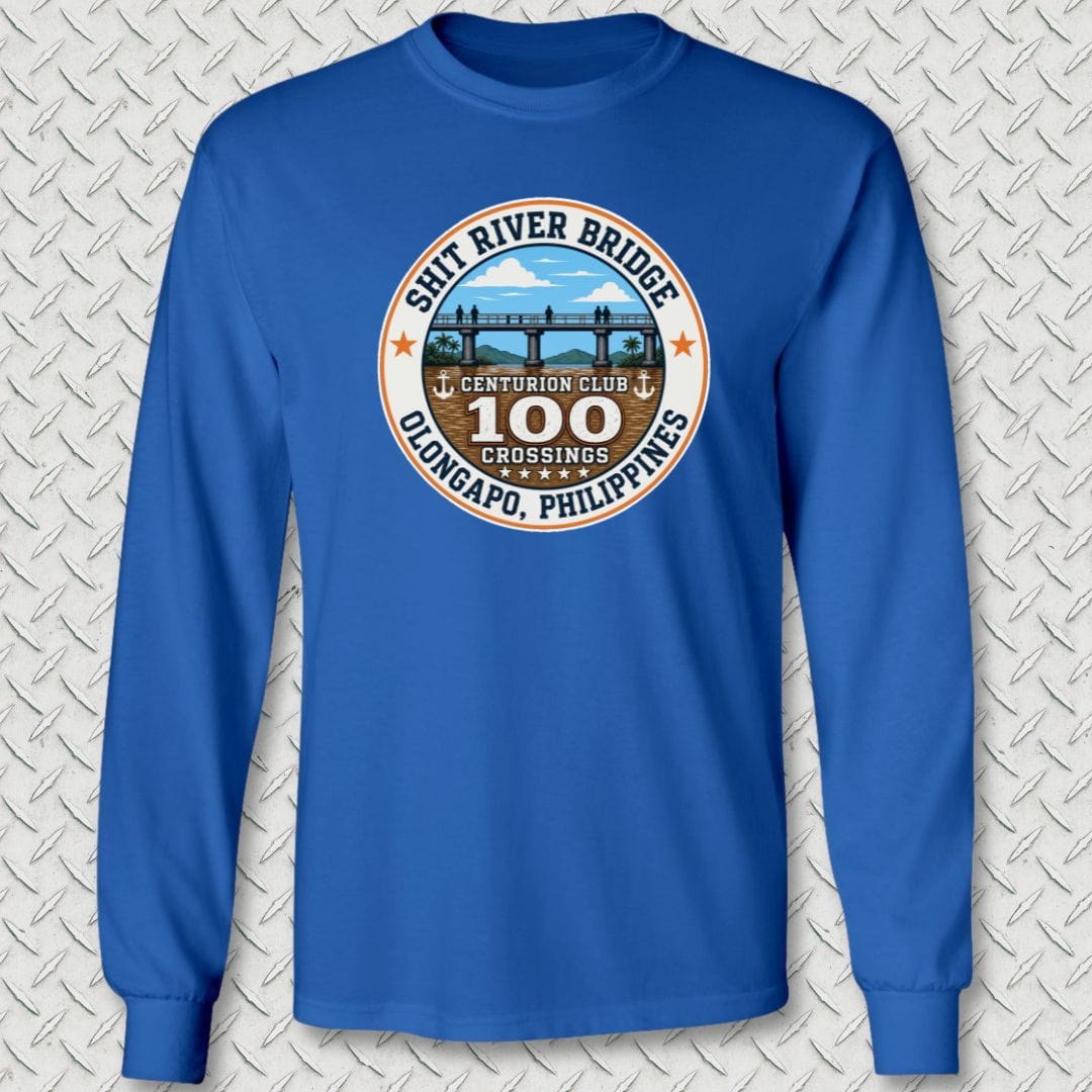 NavyHumor Long-sleeve Royal Blue / S Shit River Bridge Centurion Club Long Sleeve Tee