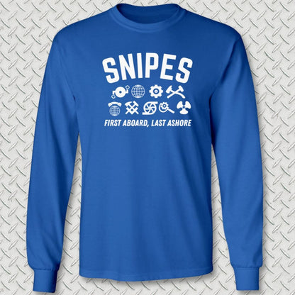 NavyHumor Long-sleeve Royal Blue / S Snipes - First Aboard Long Sleeve Tee