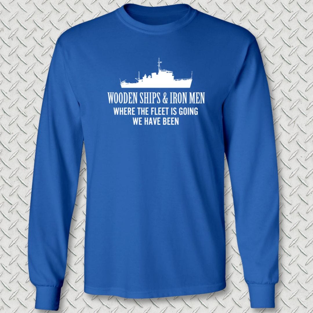 NavyHumor Long-sleeve Royal Blue / S Wooden Ships and Iron Men Long Sleeve Tee
