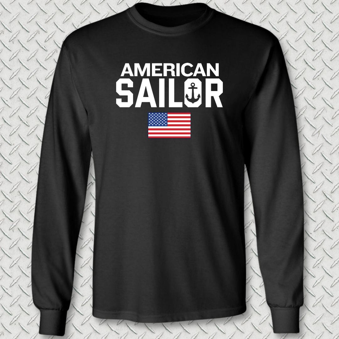 NavyHumor Long-sleeve S / Black American Sailor Long Sleeve Tee