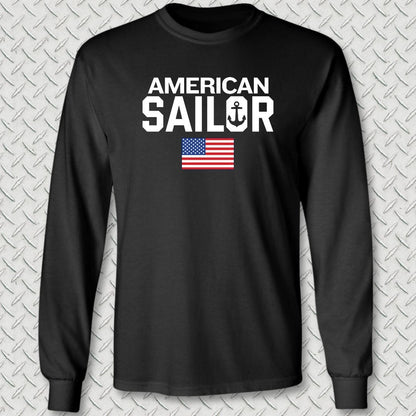 NavyHumor Long-sleeve S / Black American Sailor Long Sleeve Tee