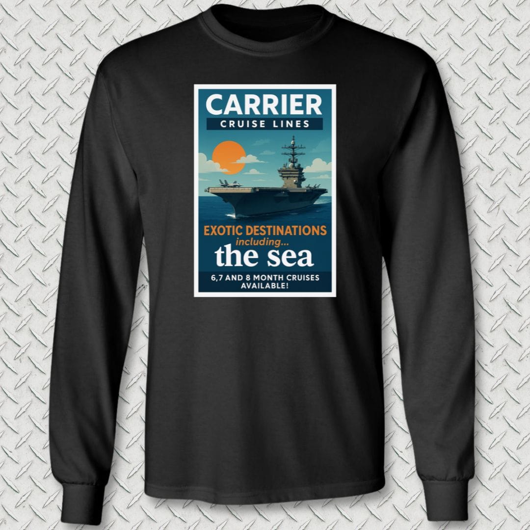 NavyHumor Long-sleeve S / Black Carrier Cruise Lines Long Sleeve Tee