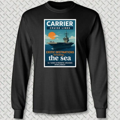 NavyHumor Long-sleeve S / Black Carrier Cruise Lines Long Sleeve Tee