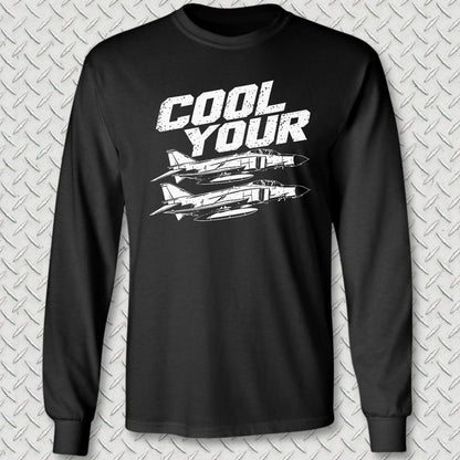NavyHumor Long-sleeve S / Black Cool Your Jets Long Sleeve Tee