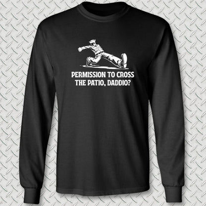NavyHumor Long-sleeve S / Black Cross The Patio Daddio Long Sleeve Tee