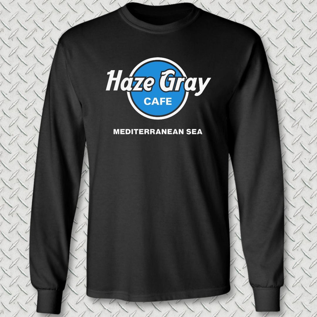 NavyHumor Long-sleeve S / Black Haze Gray Cafe - Mediterranean Sea Long Sleeve Tee